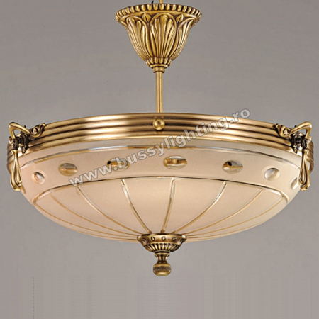 Lustre Clasice - Lustra Versace cu Diam 43 cm, Desing Clasic, Finisaj Bronz Antic  - Bussy Lighting 3033-52-43