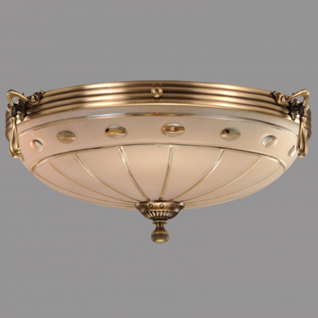 Plafoniere - Plafoniera Versace cu Diam 43 cm, Desing Clasic, Finisaj Bronz Antic - Bussy Lighting 3033-52-45
