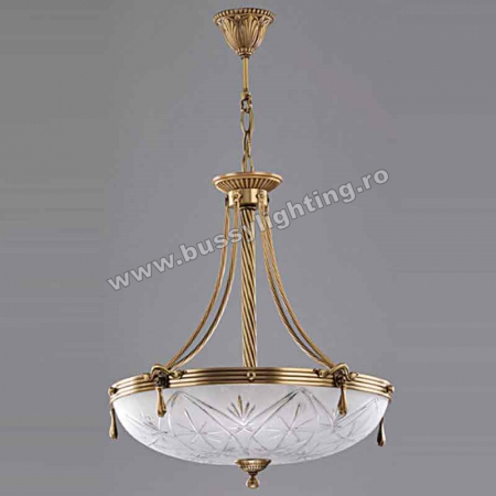 Lustre Clasice - Suspensie Elegante cu Diam 53 cm, Desing Clasic, Finisaj Bronz Antic - Bussy Lighting 3038-52-50