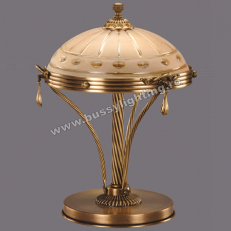 Veioze & Lampadare - Veioza Versace cu Diam 33 cm, Desing Clasic, Finisaj Bronz Antic - Bussy Lighting 3033-52-37