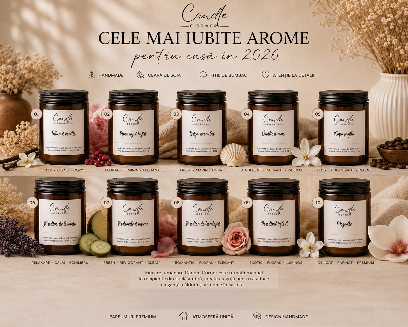 Cele mai iubite arome pentru casă în 2026
