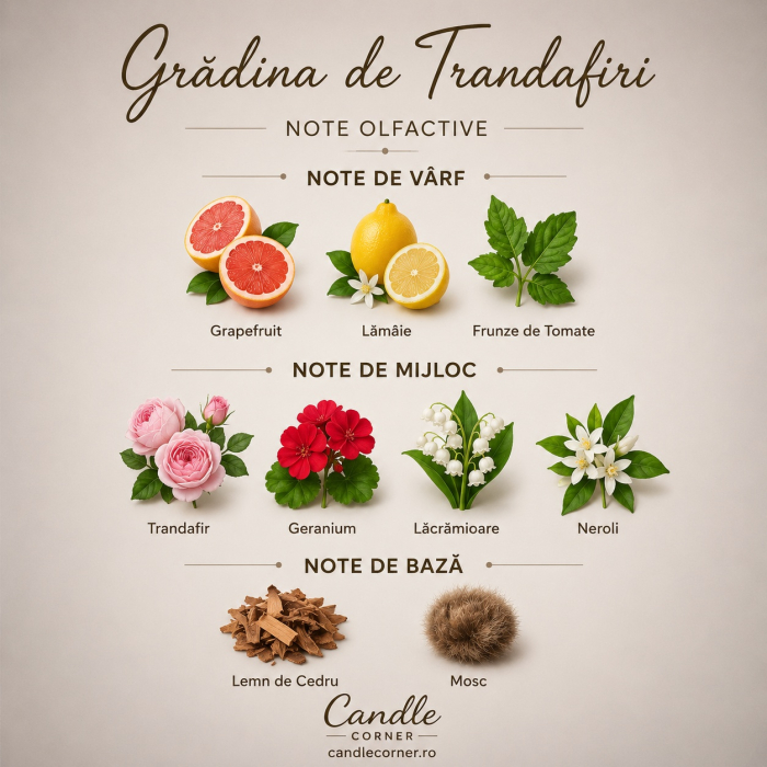 lumanare gradina de trandafiri ceara soia sticla ambra [5]