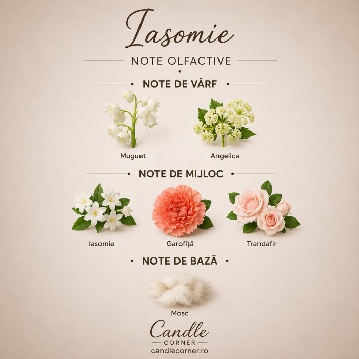 Lumânare parfumată Iasomie din soia în sticlă ambră – Candle Corner [6]