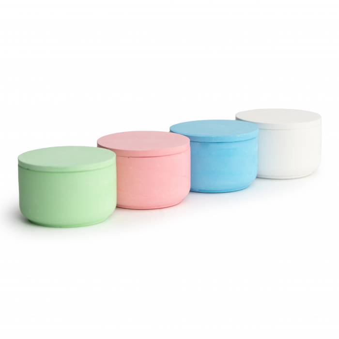 Marturii nunta - botez Lumanare parfumata handmade din ceara naturala de soia 100%, 30g, Recipient ceramic roz [5]