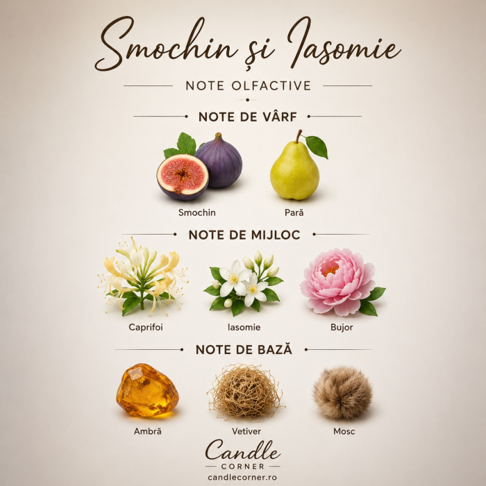 lumanare smochin iasomie ceara soia sticla ambra [5]