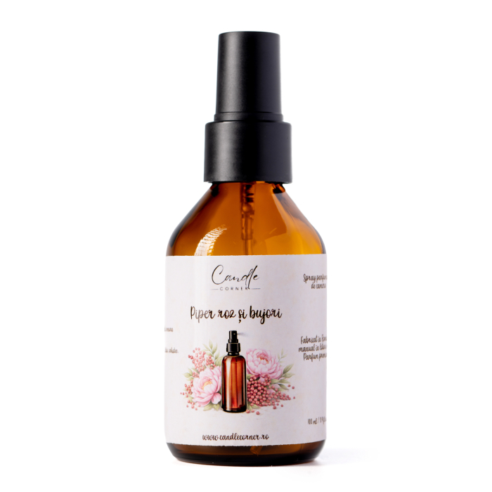 Spray parfumant de cameră Piper Roz și Bujori 100 ml Candle Corner [4]