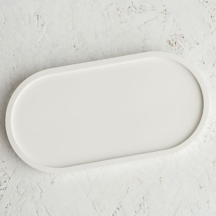 Suport pentru lumanare sau bijuterii din ceramica, forma ovala 9x17,5x1,5 cm [5]