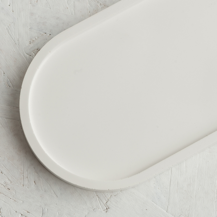 Suport pentru lumanare sau bijuterii din ceramica, forma ovala 9x17,5x1,5 cm [7]