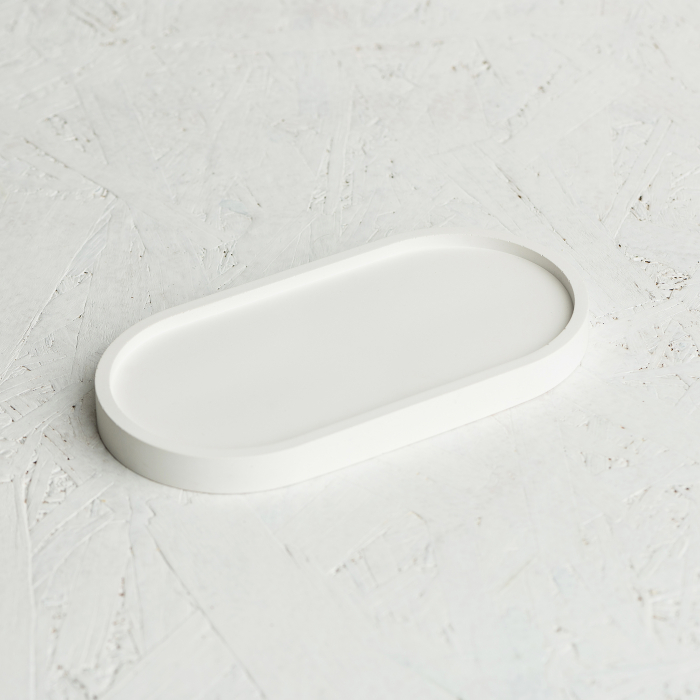 Suport pentru lumanare sau bijuterii din ceramica, forma ovala 11,5x23,5x1,5 cm [5]