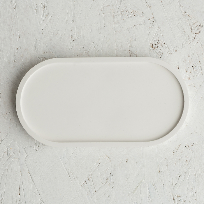 Suport pentru lumanare sau bijuterii din ceramica, forma ovala 9x17,5x1,5 cm [6]