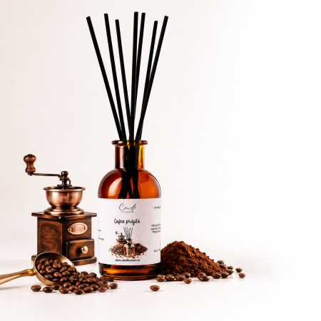 Parfum de cameră cu bețișoare (Reed Diffuser) - Parfum de cameră cu bețișoare Cafea Prăjită 100 ml Candle Corner