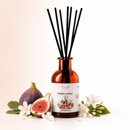 Parfum de cameră cu bețișoare (Reed Diffuser) - Parfum de cameră cu bețișoare Smochin & Iasomie 100 ml Candle Corner