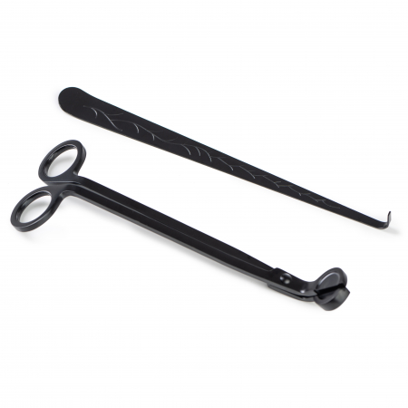 Accesorii pentru lumanari - Set accesoriu elegant pentru stins lumanarea si foarfeca de taiat fitil lumanare
