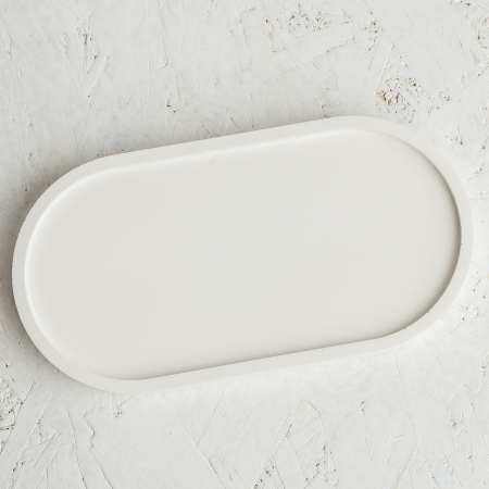 Suport pentru lumanare sau bijuterii din ceramica, forma ovala 9x17,5x1,5 cm [4]