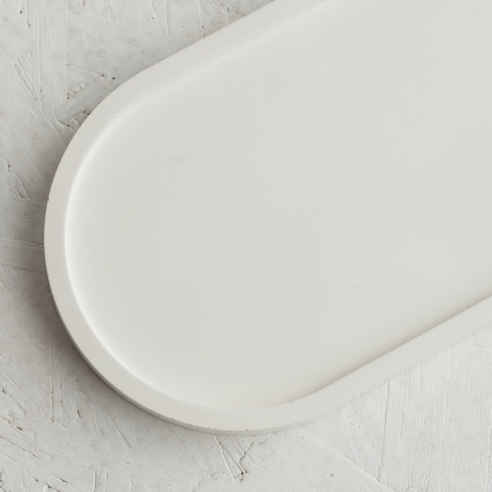 Suport pentru lumanare sau bijuterii din ceramica, forma ovala 9x17,5x1,5 cm [6]