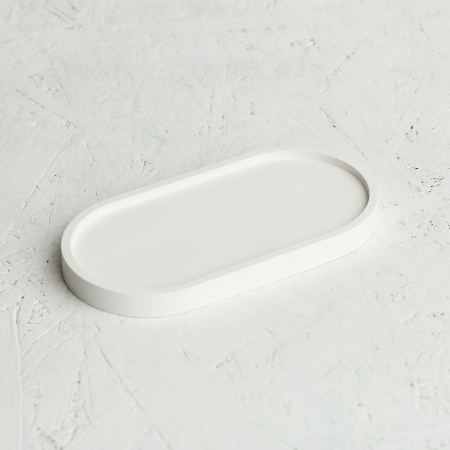 Suport pentru lumanare sau bijuterii din ceramica, forma ovala 11,5x23,5x1,5 cm [4]