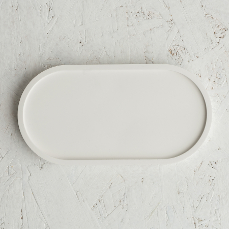Suport pentru lumanare sau bijuterii din ceramica, forma ovala 9x17,5x1,5 cm [5]