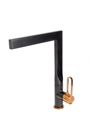 Bucatarie - BATERIE BUCATARIE PIPA INALTA ZAFFIRO, NEGRU MAT