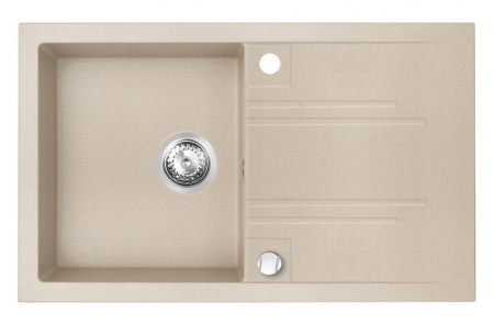 Bucatarie - Chiuvetă cu o cuvă și picurător 78x48 cm, nisip