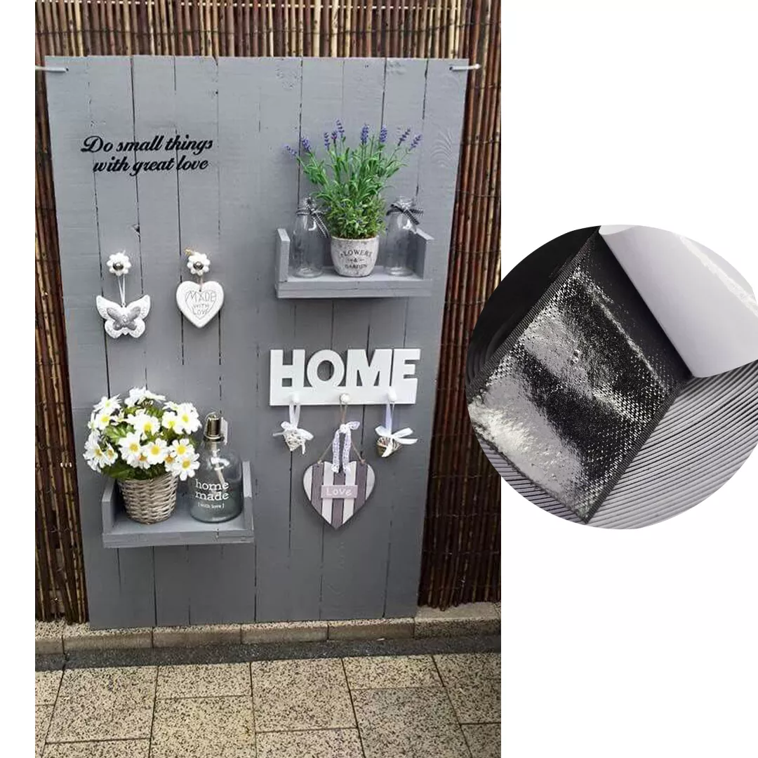 Banda dublu adeziva, din adeziv acrilic, pentru uz exterior, 2m, neagra [5]