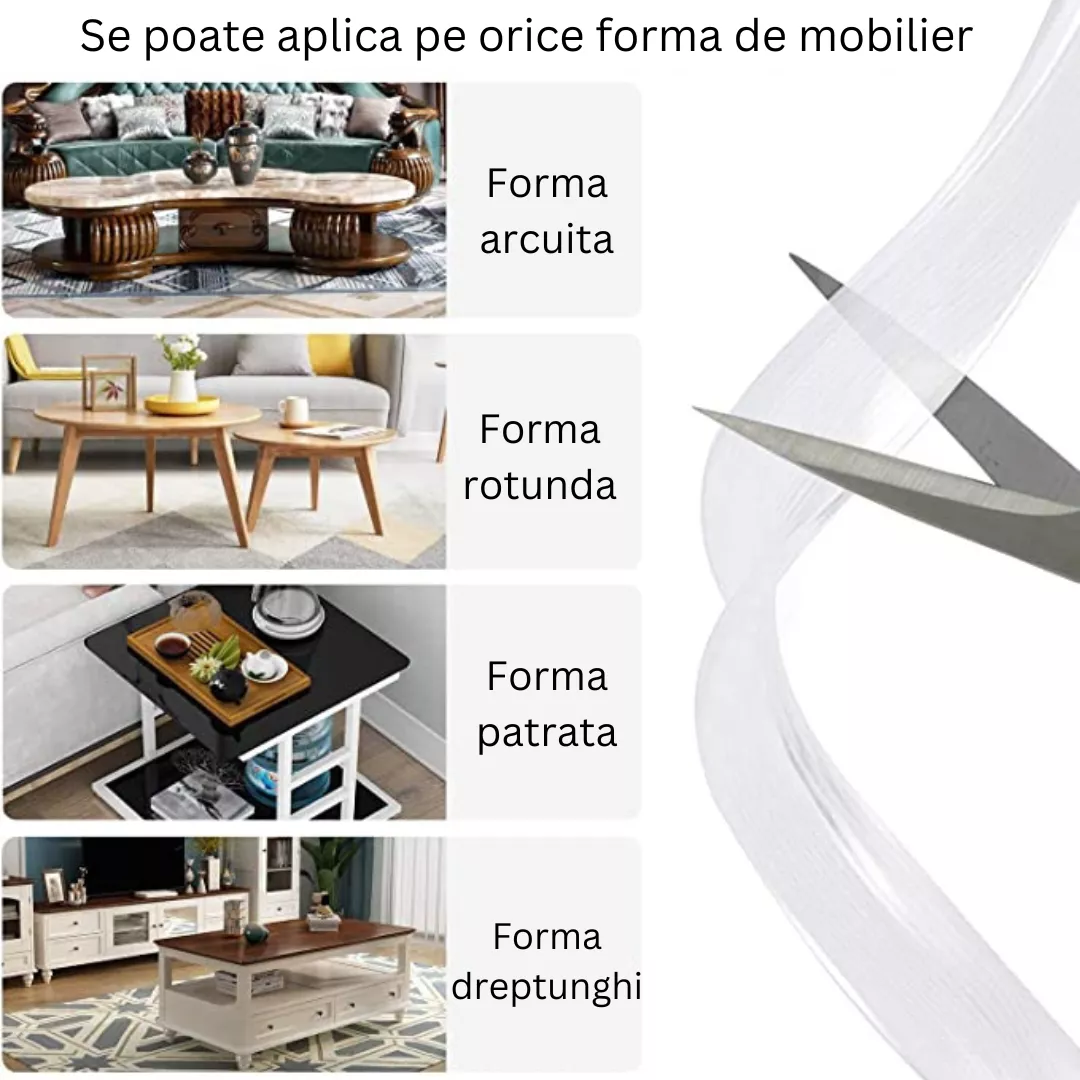 Banda protectie mobilier, transparenta, 90cm [6]