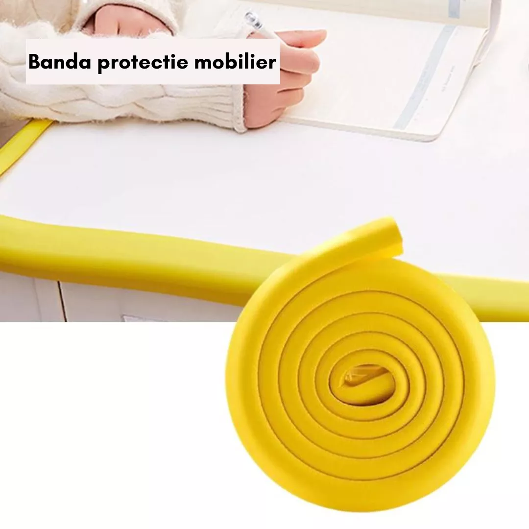 Banda Protectie Muchii Si Margini Set 2 buc 40cm Spuma Galben Pastel [4]