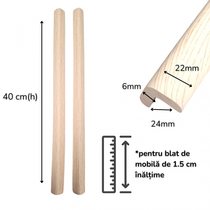 Banda Protectie Muchii Si Margini Set 2 buc 40cm Spuma Lemn Alb [3]