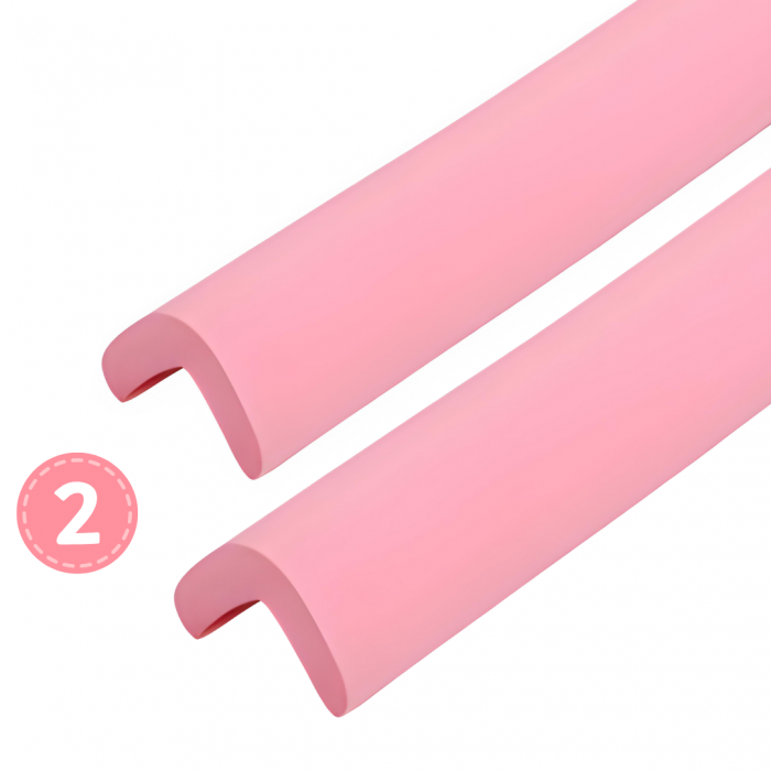 Banda Protectie Muchii Si Margini Set 2 buc 40cm Spuma Roz Pastel [5]