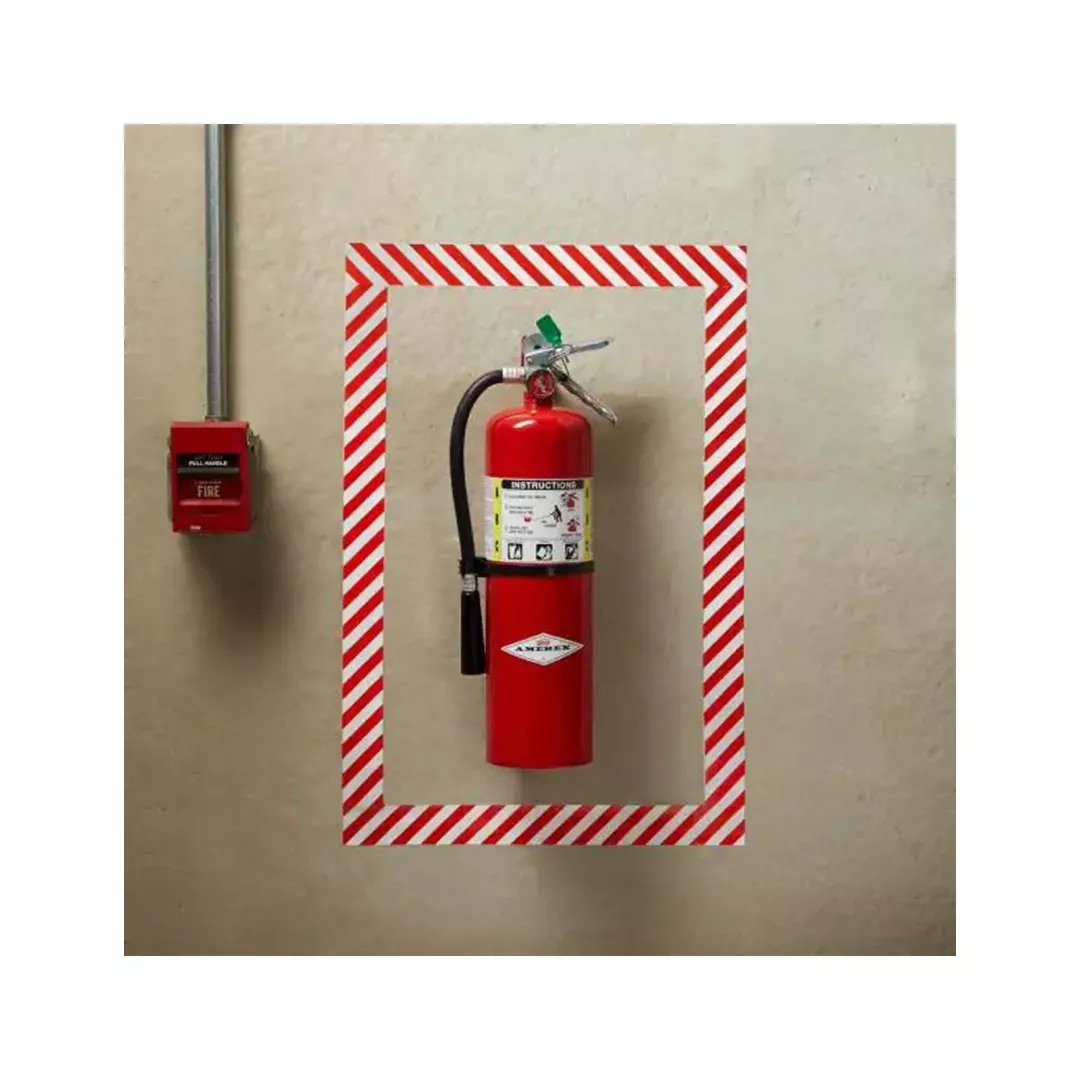 Banda reflectorizanta autoadeziva, din adeziv poliacrilic, alb/rosu, 5X35cm, 2 buc [6]