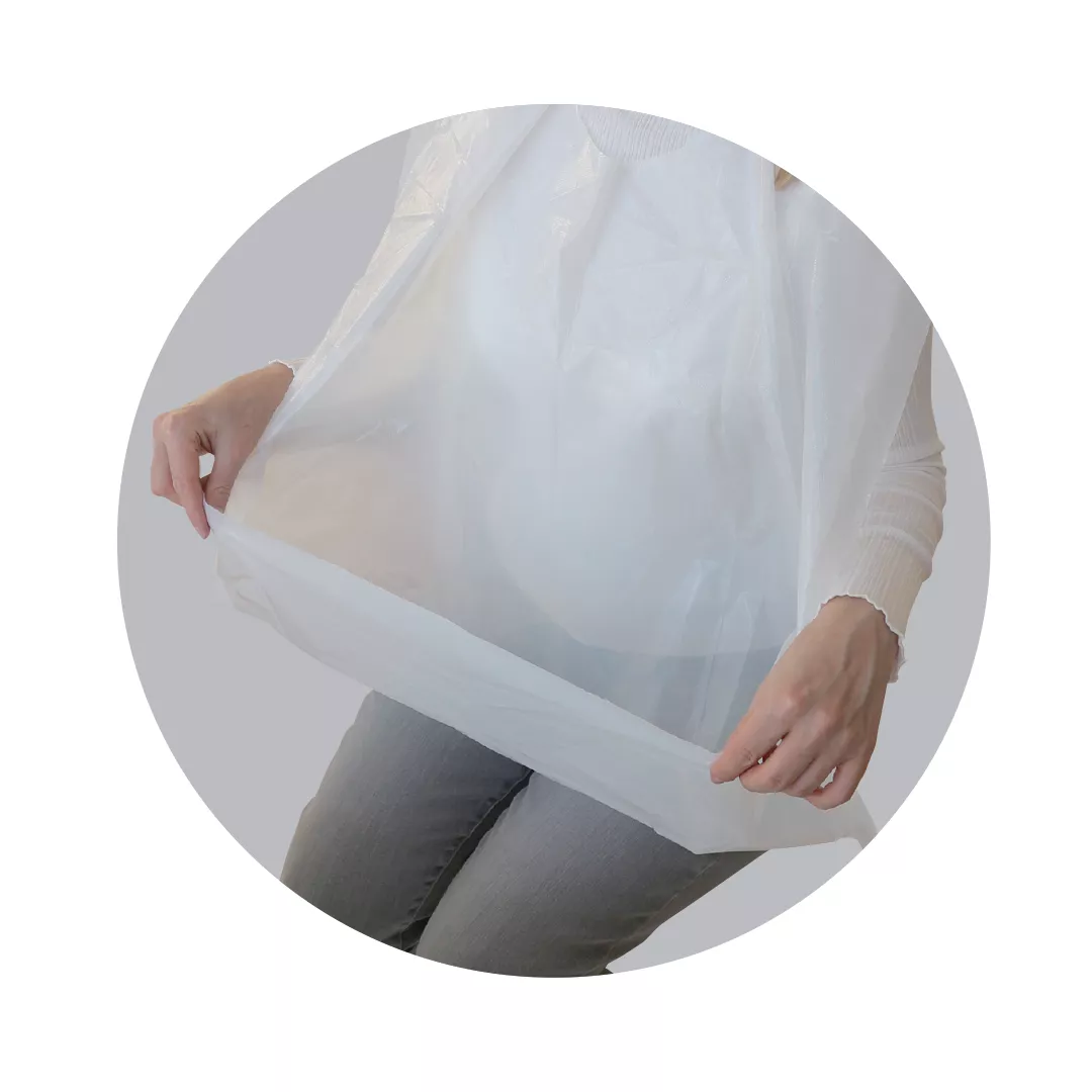 Bavete de unică folosință pentru adulți, cu buzunar, set 50 buc, FM-108 [3]