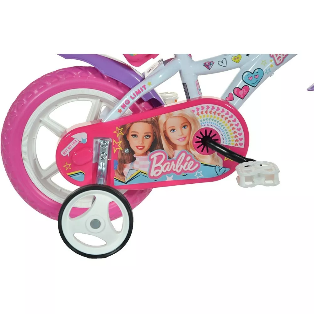 Bicicleta copii 3-5 ani, cu roti ajutatoare, pentru fetite, Dino Bikes [5]