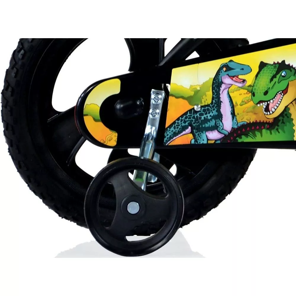Bicicleta copii 4-7 ani, cu roti ajutatoare, pentru baieti, Dino Bikes [4]