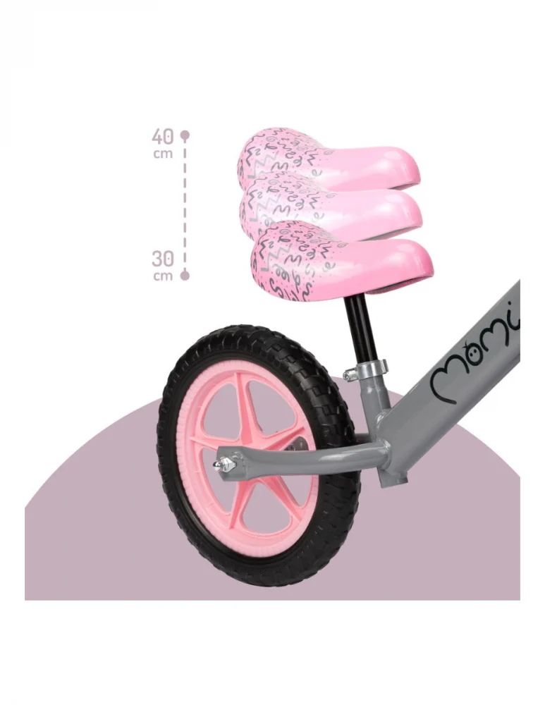 Bicicleta fara pedale, copii 3 ani+, Momi Fleet -Gri [4]