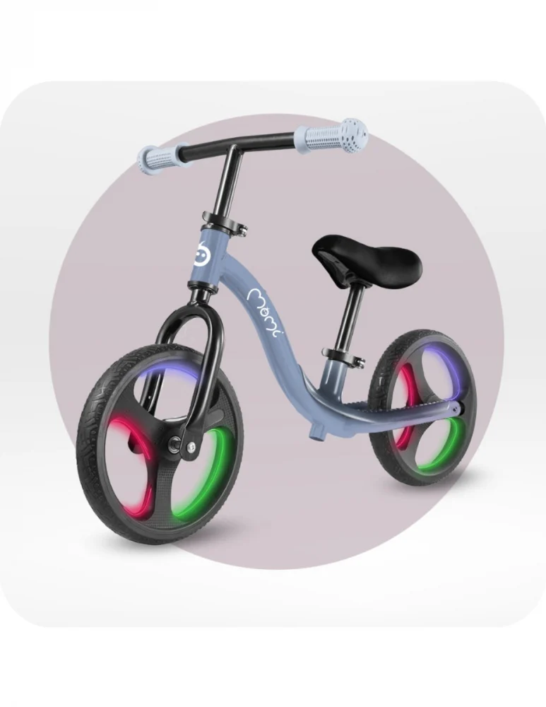 Bicicleta fara pedale cu roti led, pentru copii, 2 ani+, Momi Isoka - Albastra [4]