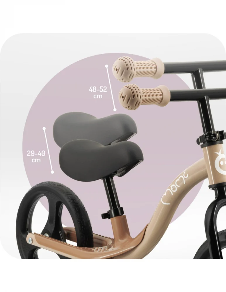 Bicicleta fara pedale cu roti led, pentru copii, 2 ani+, Momi Isoka - Bej [6]
