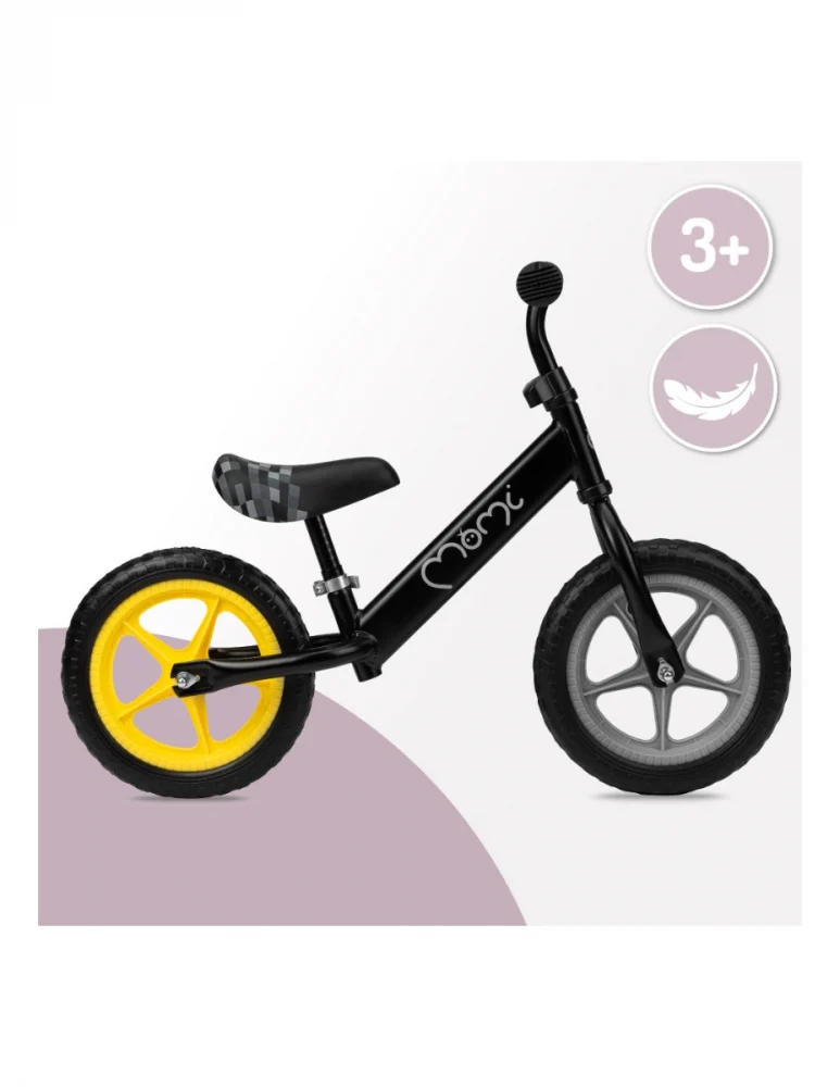 Bicicleta fara pedale, pentru copii, 3 ani+, Momi Fleet - Neagra [6]