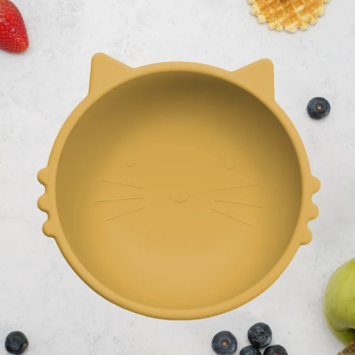 Bol din silicon, AppeKids, Kitty I - Galben [2]