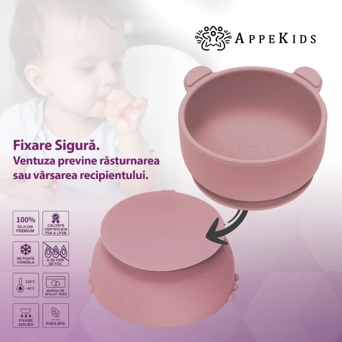 Bol din silicon cu ventuza, AppeKids, The Little Bear - Roz [2]