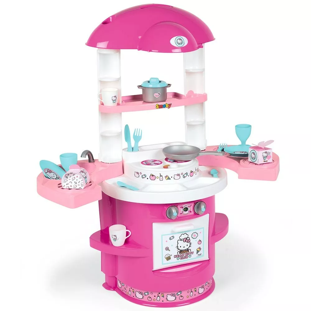 Bucatarie de jucarie, cu 17 accesorii, Hello Kitty, Smoby [2]