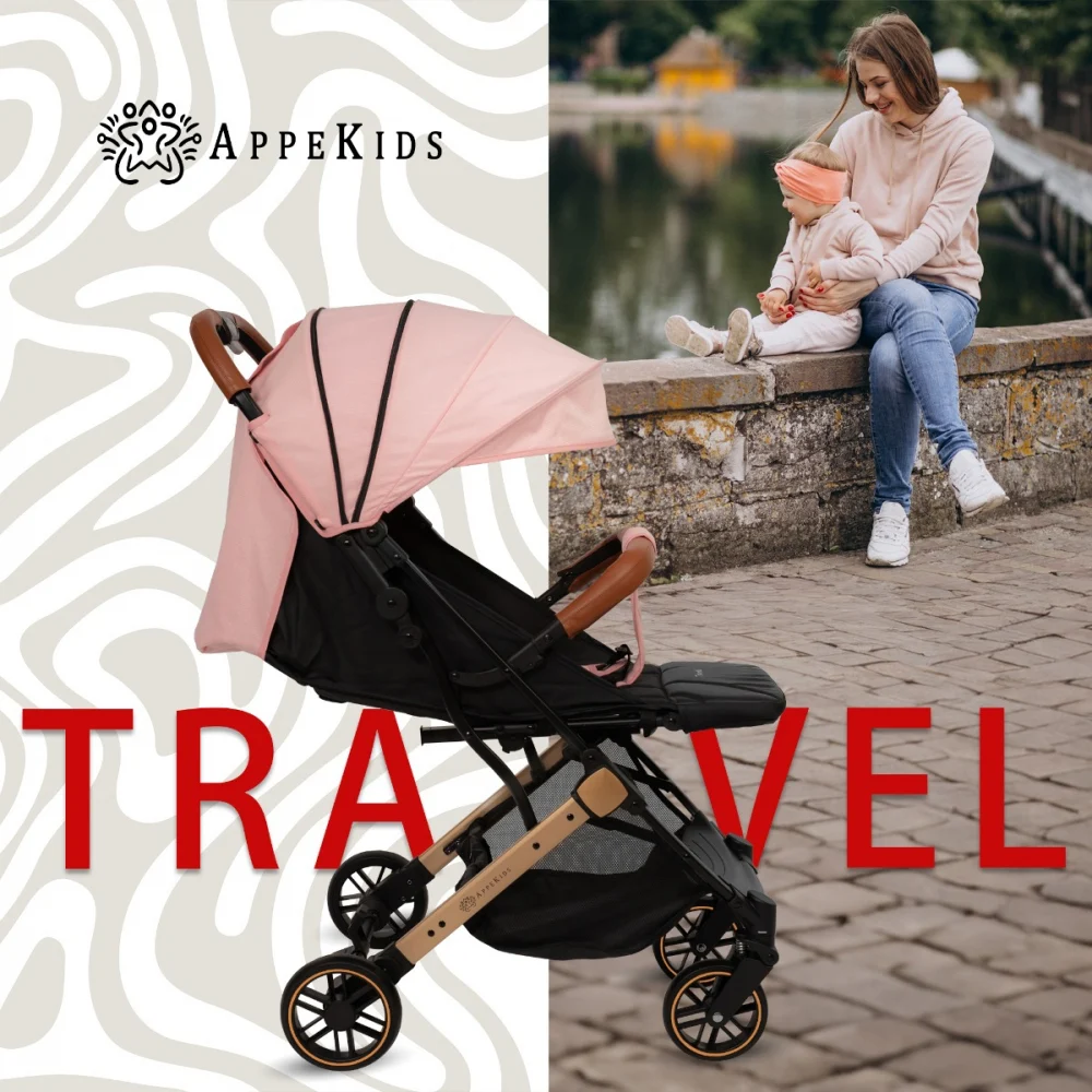 Carucior Sport AppeKids Travel, Ultracompact, Tip Troller - Roz [5]