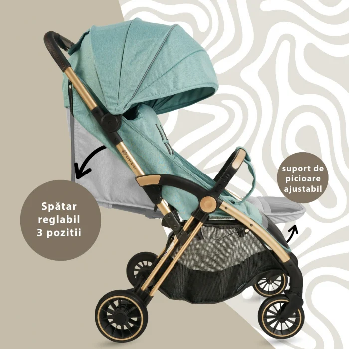 Carucior Sport AppeKids – Upp – Ultracompact, Pliere automata, De la nastere la 22kg - Verde [5]