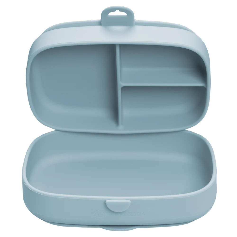 Caserola compartimentata din silicon cu ventuza, AppeKids Magic Box - Albastru [2]