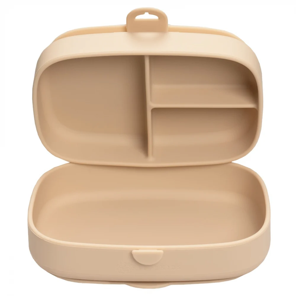 Caserola compartimentata din silicon cu ventuza, AppeKids Magic Box - Bej [2]