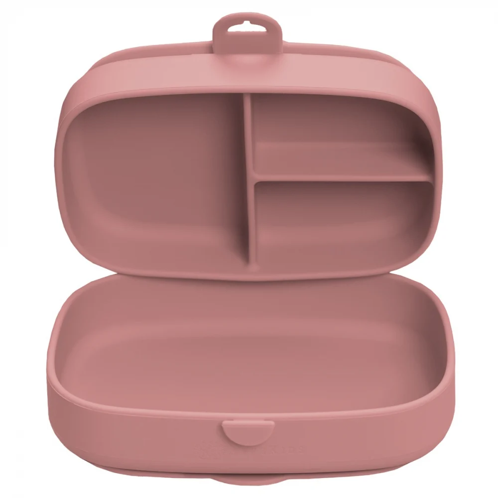 Caserola compartimentata din silicon cu ventuza, AppeKids Magic Box - Roz [2]