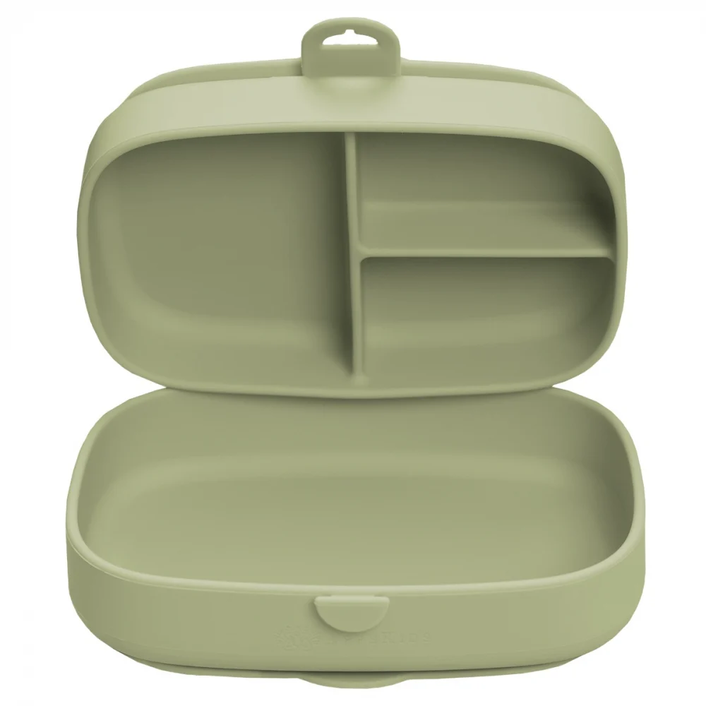 Caserola compartimentata din silicon cu ventuza, AppeKids Magic Box - Verde [2]
