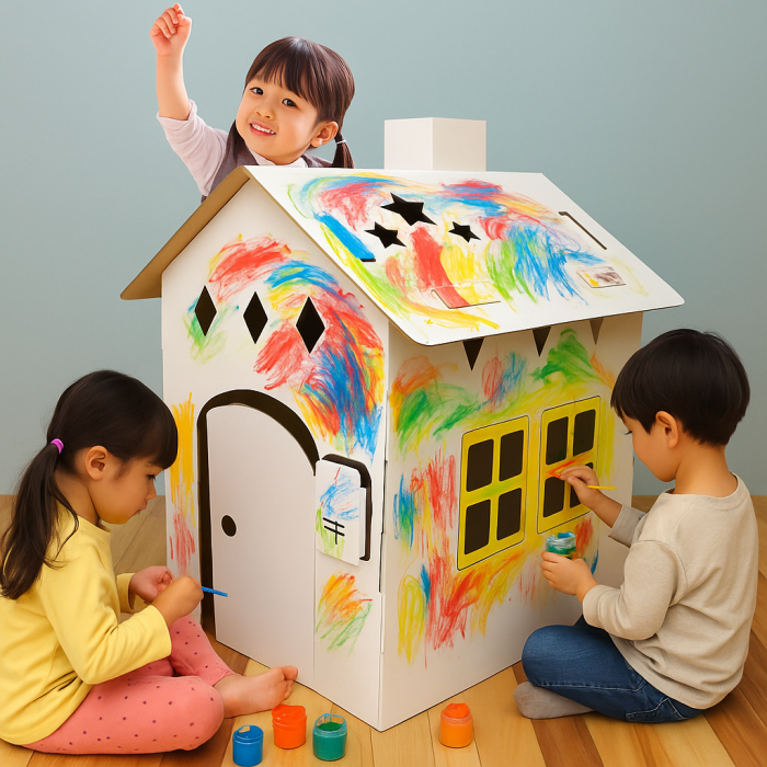 Căsuță pentru copii de colorat – joc creativ cu accesorii [3]