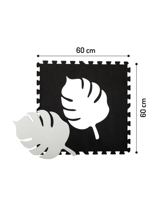 Covoras de joaca puzzle 120x120 cm Momi, Feli - Negru [3]