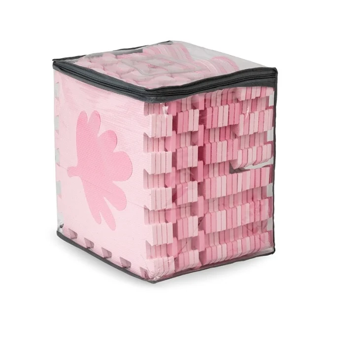 Covoras de joaca Puzzle 150x150 cm, Momi Zawi - Roz [5]