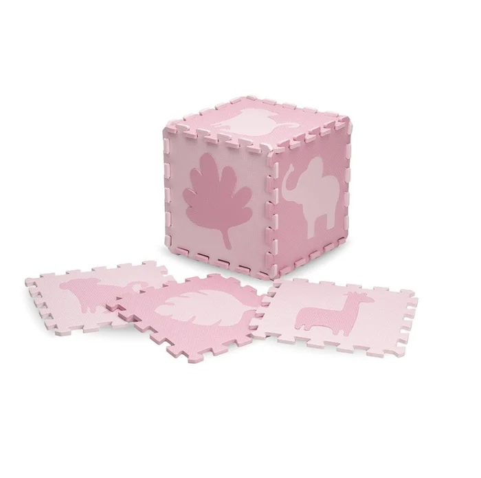 Covoras de joaca Puzzle 150x150 cm, Momi Zawi - Roz [4]