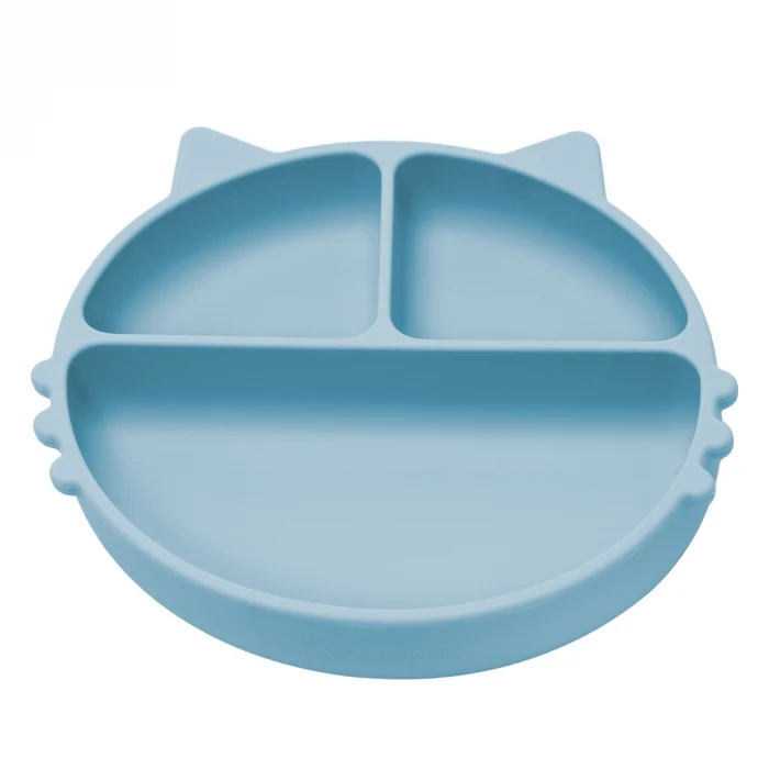 Farfurie compartimentata din silicon cu ventuza, AppeKids - Kitty - Albastru [2]